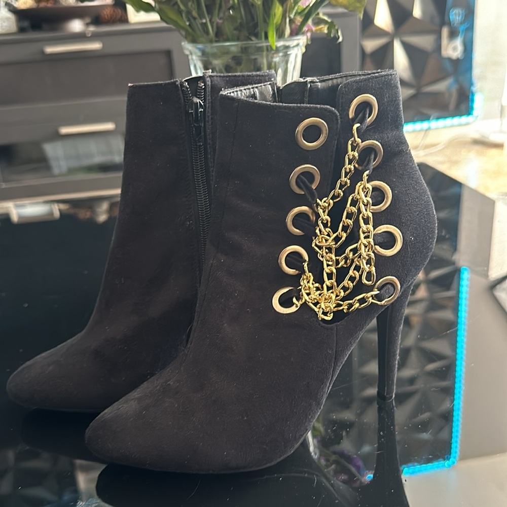 Suede Chain Bootie - Picture 3 of 5